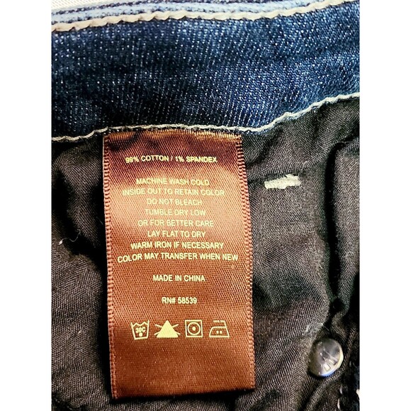 Kut From The Kloth Stretch Skinny Jeans Size 6 Med-Rise Blue Denim Distressed - Picture 5 of 10